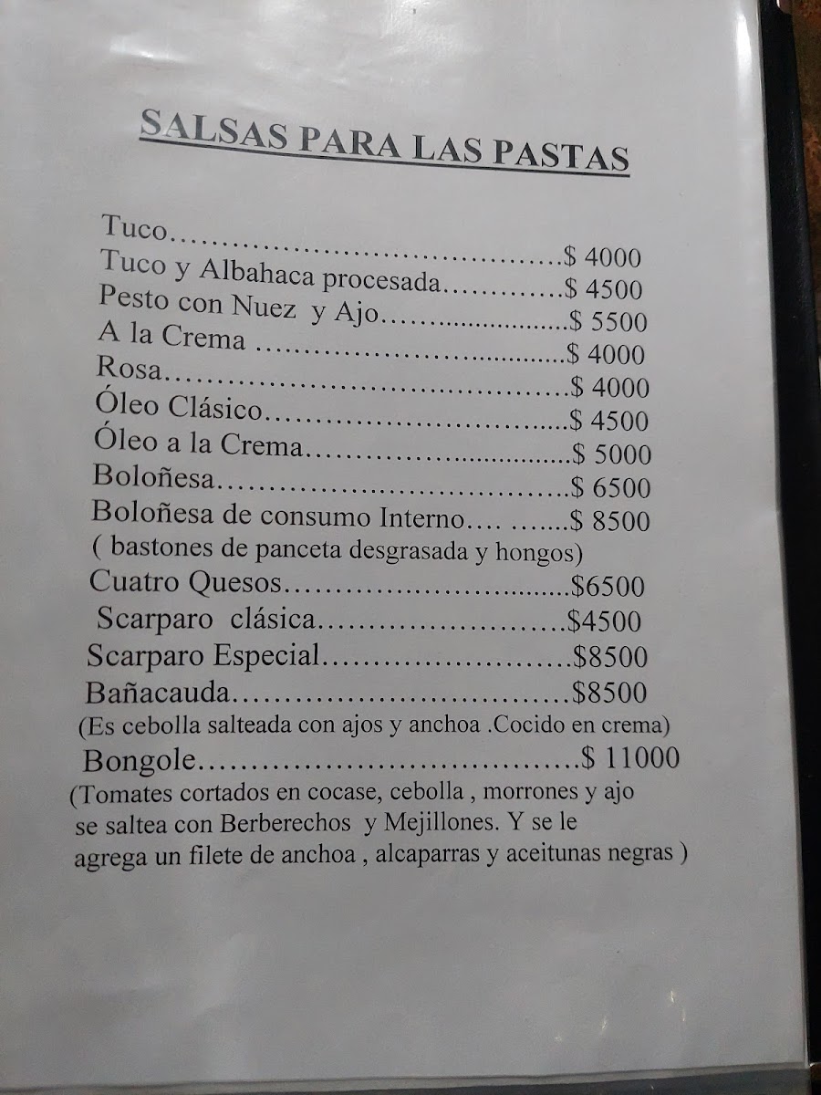 Menu Lo De Cholo - Restaurante De Pastas Con Reservas-4